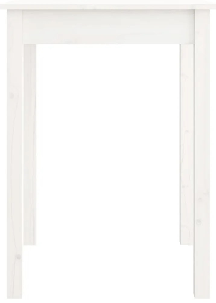 Mesa de jantar 55x55x75 cm madeira de pinho maciça branco