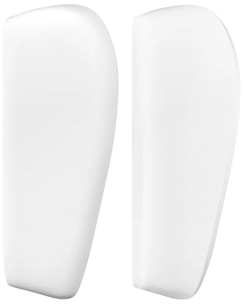 Cabeceira cama c/ abas couro artificial 103x23x78/88 cm branco