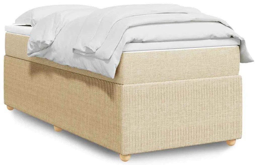 Cama com molas/colchão 90x200 cm tecido cor crème