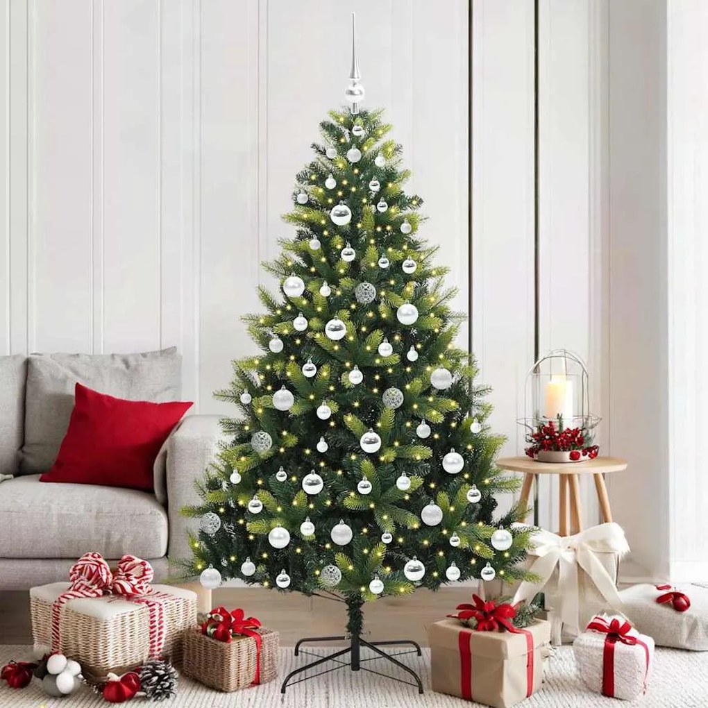 vidaXL Árvore de Natal Artificial Articulada 300 LEDs Verde 180 cm