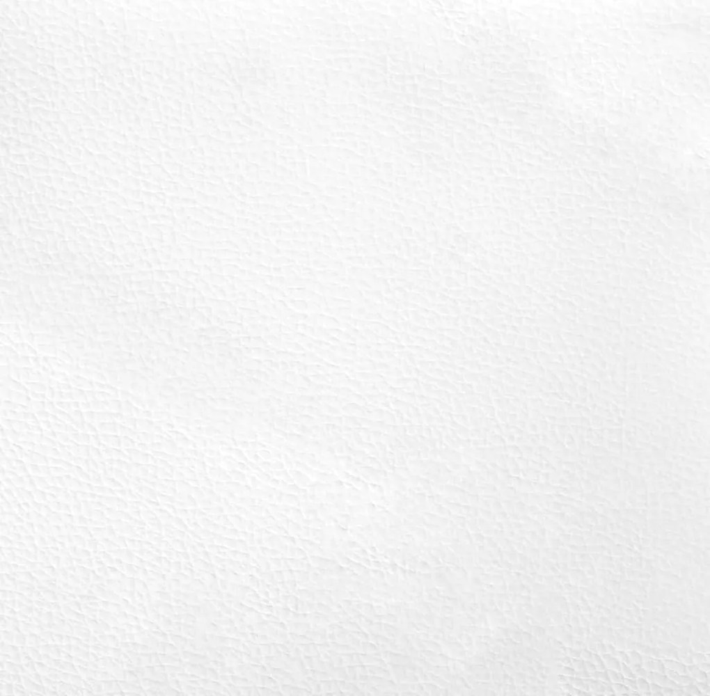 Estrutura cama c/ cabeceira 140x200 cm couro artificial branco