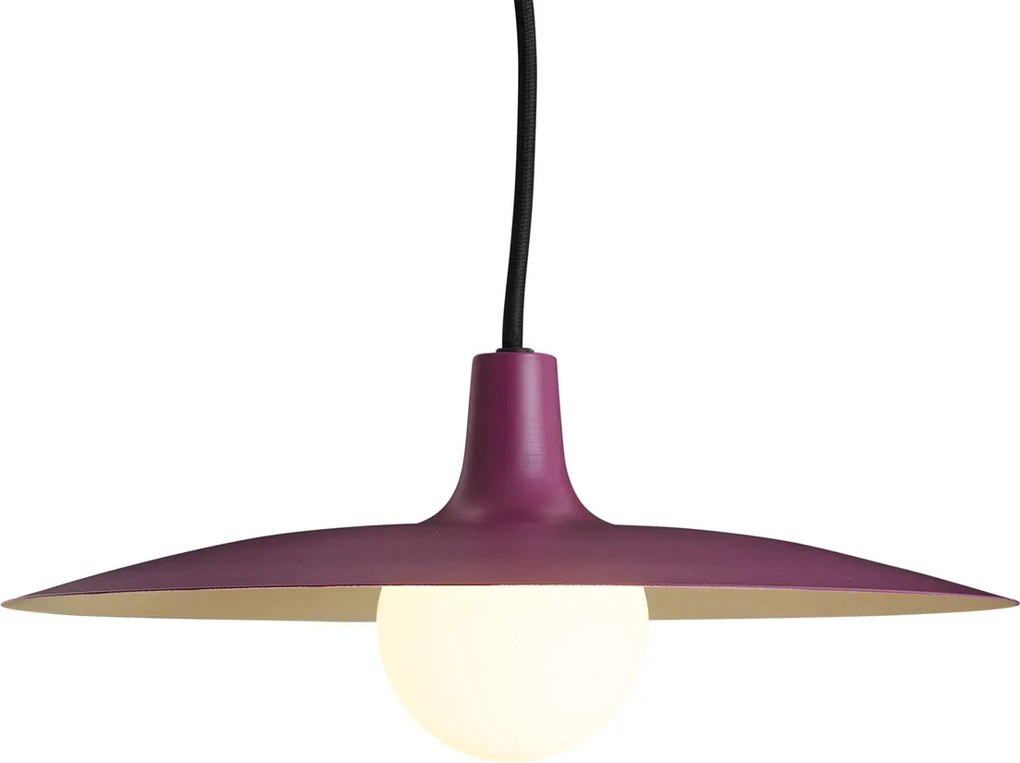 Candeeiro suspenso retro roxo para sistema de calhas monofásico - Slimline Panzi