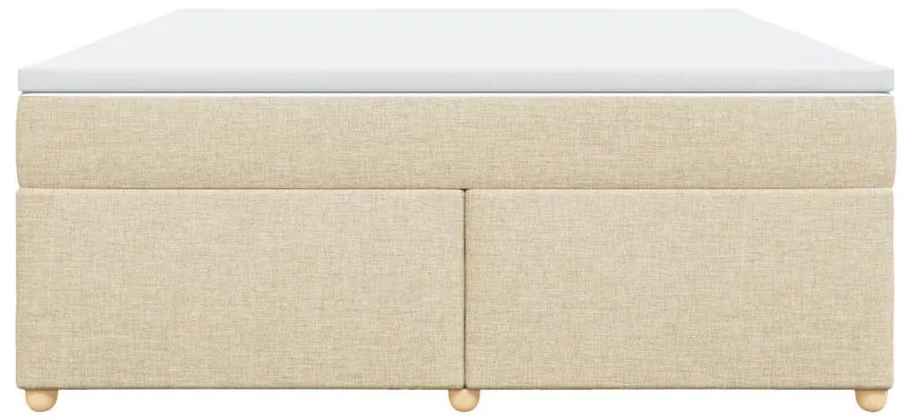 Cama com molas/colchão 180x200 cm tecido cor creme