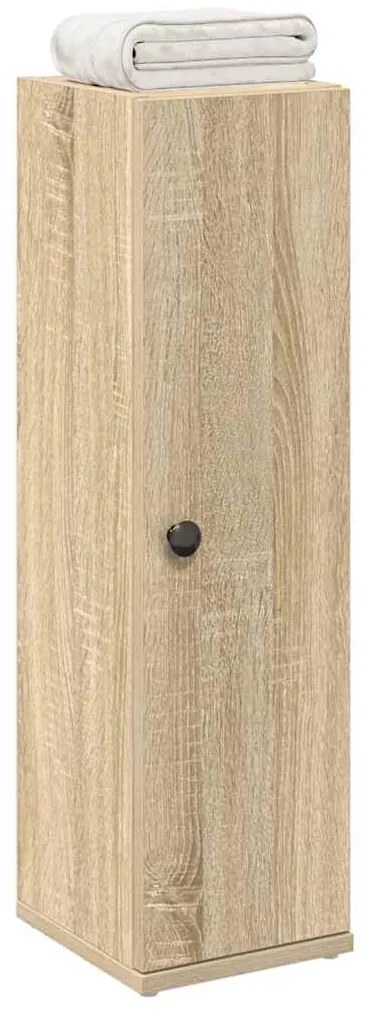 vidaXL Móvel p/ casa de banho c/ suporte rolos 20,5x22x72cm cor sonoma