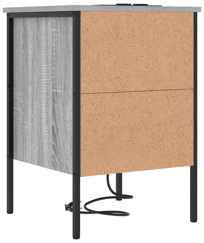 Armário de Cabeceira com gaveta Sonoma cinzento 42 x 41 x 61 cm