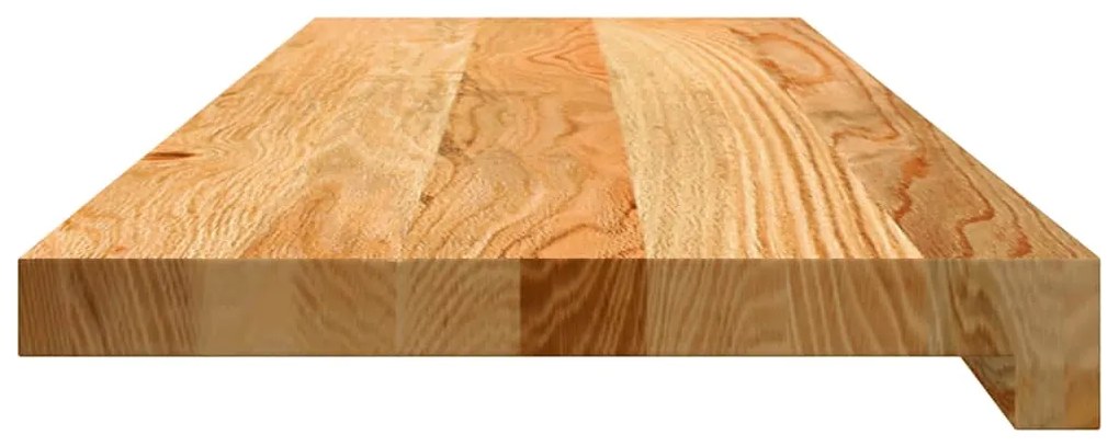 Tapetes de escada 8 pcs 80x30x2 cm carvalho castanho-claro