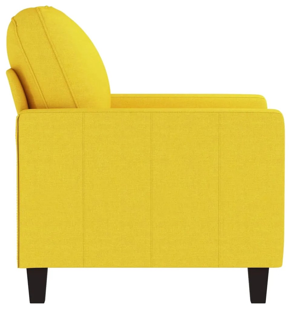 Poltrona 60 cm tecido amarelo-claro