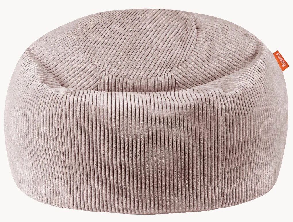 Pufe para crianças em bombazina artesanal Flora