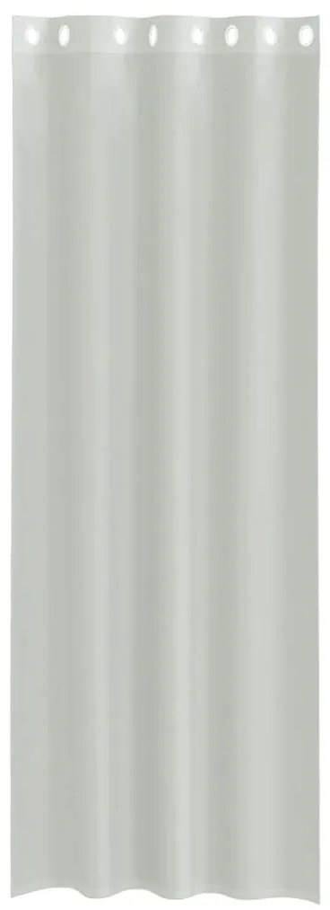 Cortinas de voile com ilhós 2 pcs cinzento-claro 140x260 cm