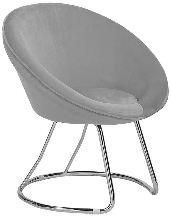 Cadeira em veludo cinzento FLOBY Beliani