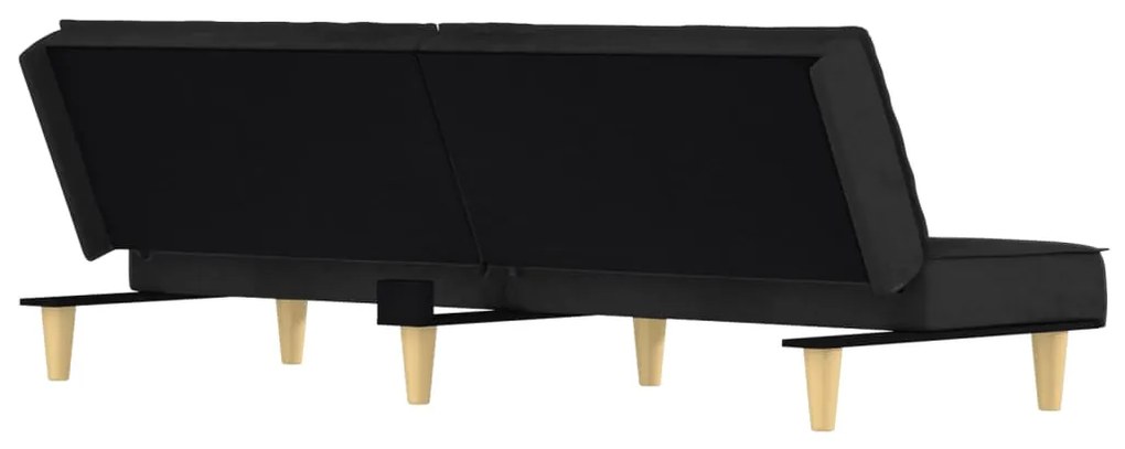 Sofá-cama tecido preto
