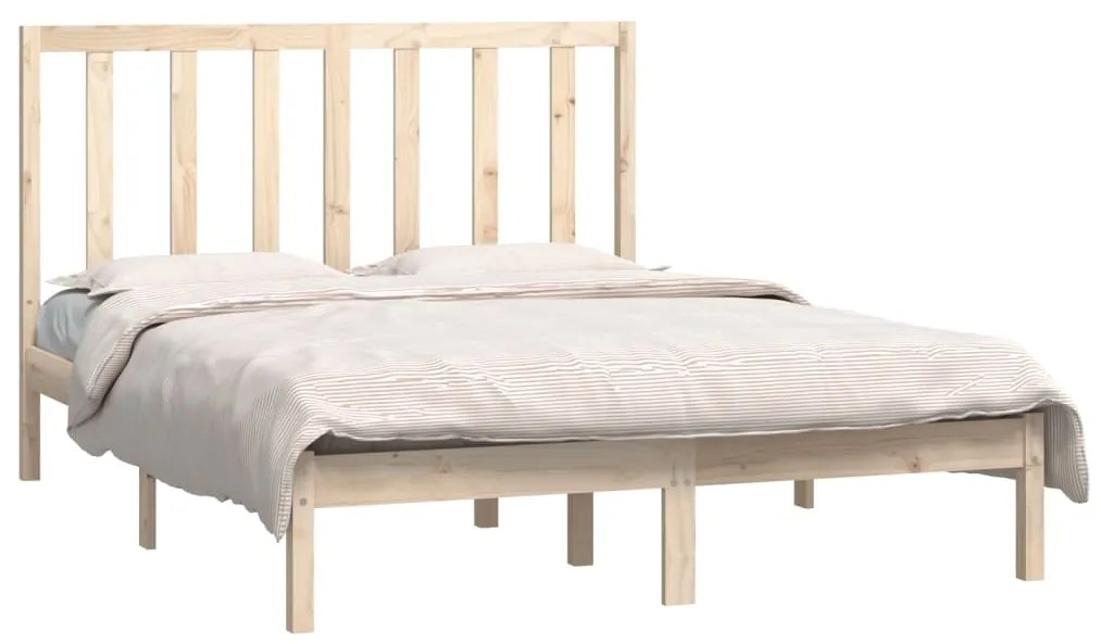 Cama sem colchão 140x190 cm madeira de pinho maciça