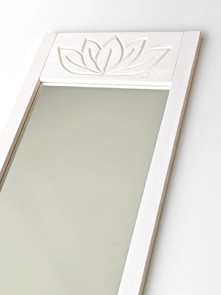 Espelho Cheval Lotus – Branco – 55x155x2 cm