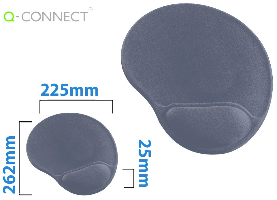 Tapete para Rato Q-Connect com Apoio de Pulso em Gel Base Antideslizante