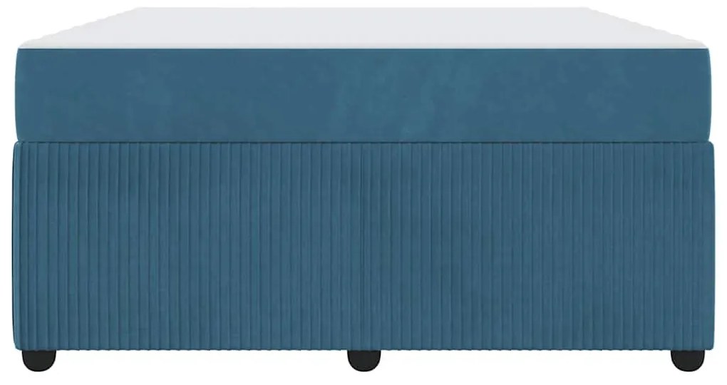 Estrutura de cama com colchão Outros Azul 140 x 200 cm Veludo
