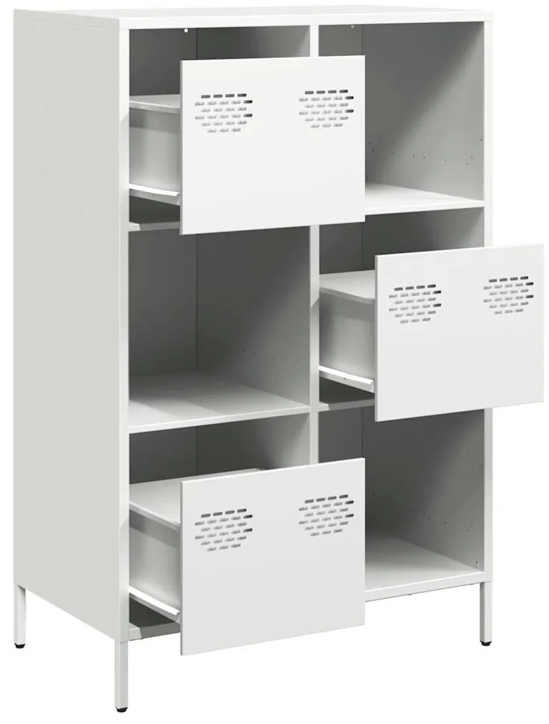 Móvel alto 68x39x103,5 cm aço branco
