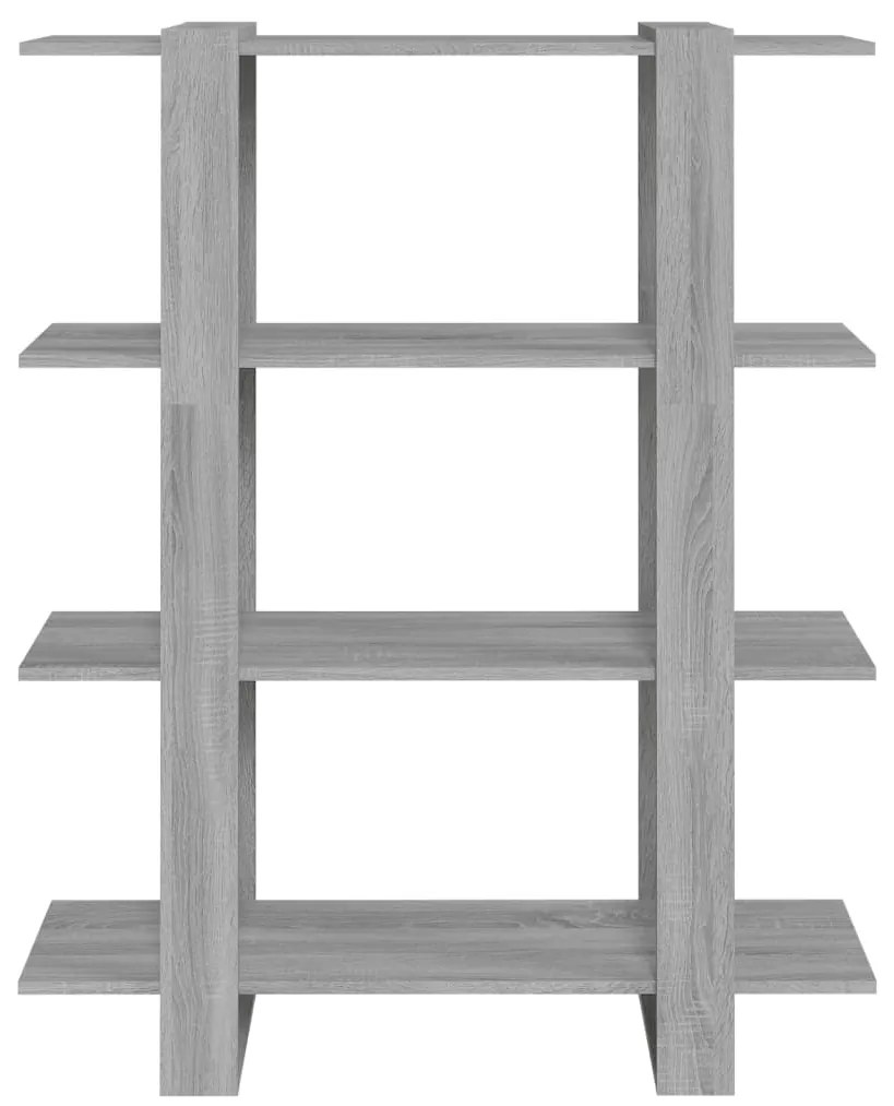 Estante/divisória 100x30x123,5 cm cor sonoma cinza