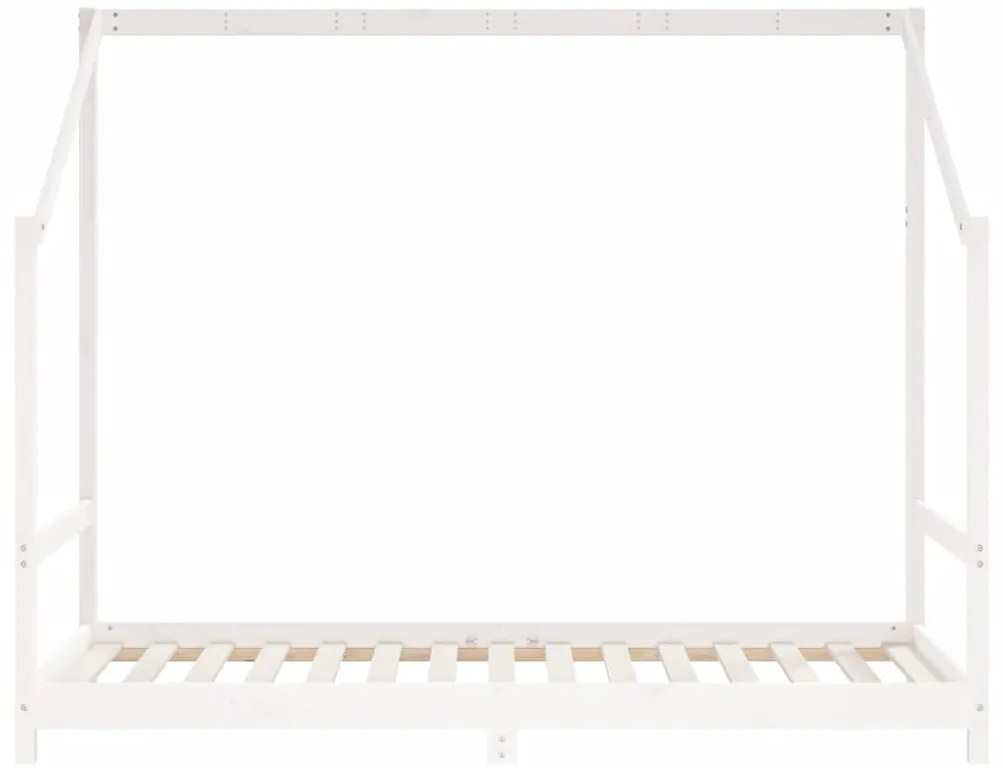 Estrutura de cama infantil 2x(90x190) cm pinho maciço branco