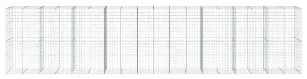 Cesto gabião com cobertura 900x100x200 cm ferro galvanizado