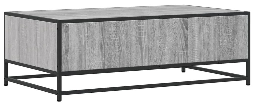 Mesa de centro 100x57x35cm deriv. madeira/metal cinzento sonoma
