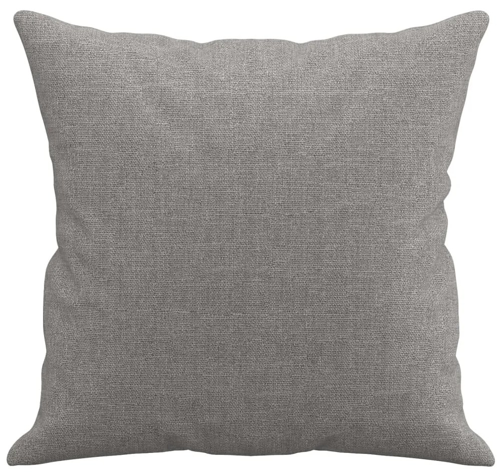 Almofadas decorativas 2 pcs 40x40 cm tecido cinzento-claro