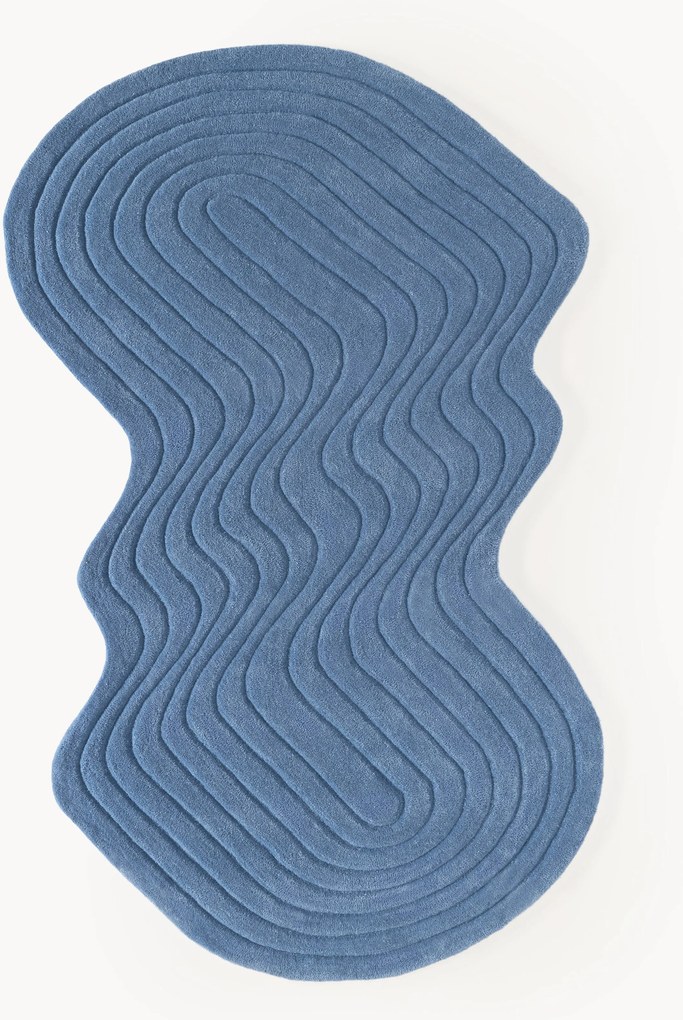 Tapete em lã artesanal com forma orgânica Aliza