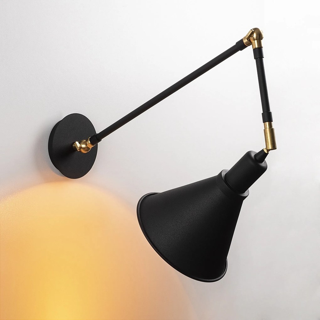 Aplique de Parede Berceste – Preto – 20x56 cm