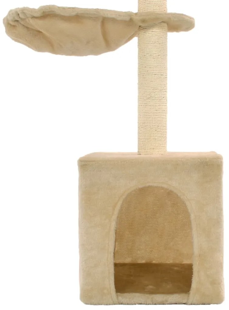 Árvore para gatos c/ postes arranhadores sisal 105 cm bege