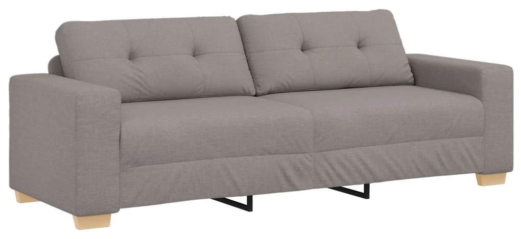 Conjunto de Sofá com Almofadas de Tecido Taupe