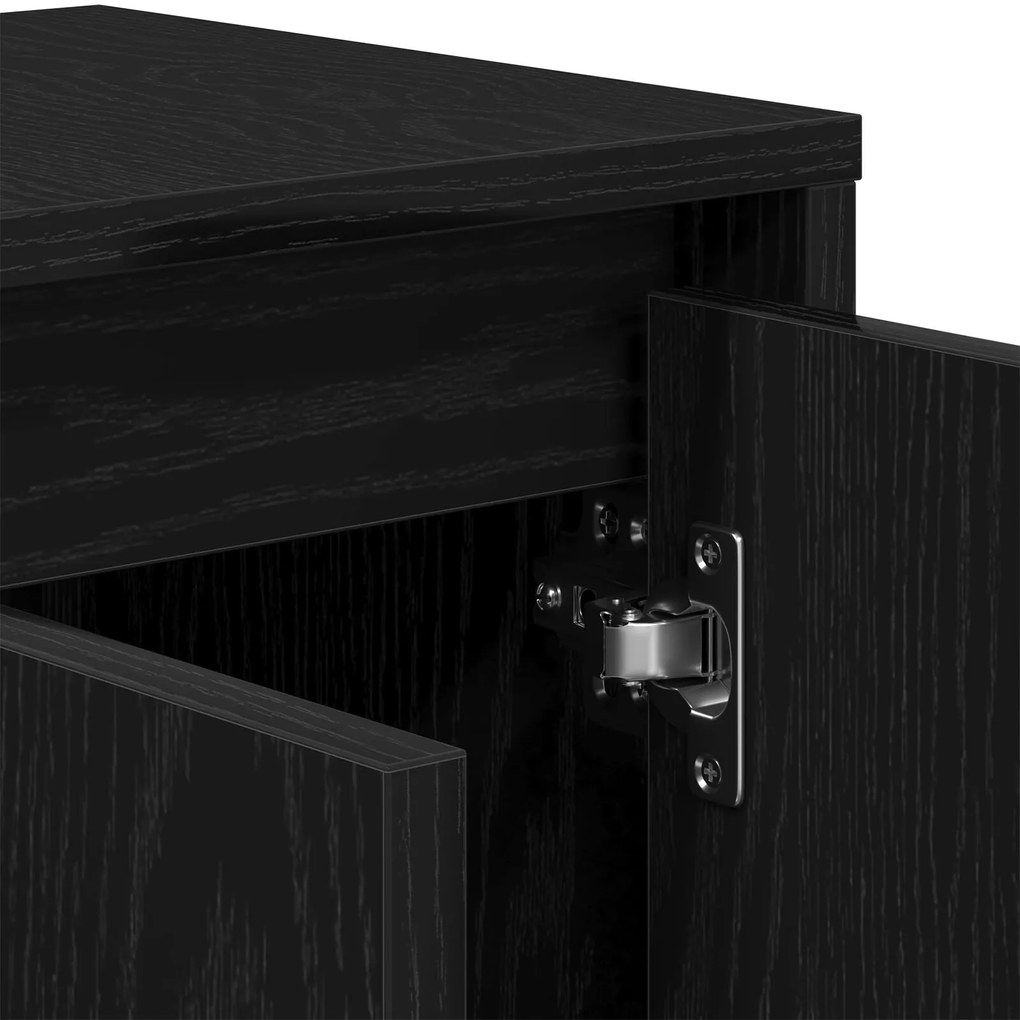 Móvel para TV vidaXL Preto Carvalho 120x30x40,5 cm Madeira engenheirad