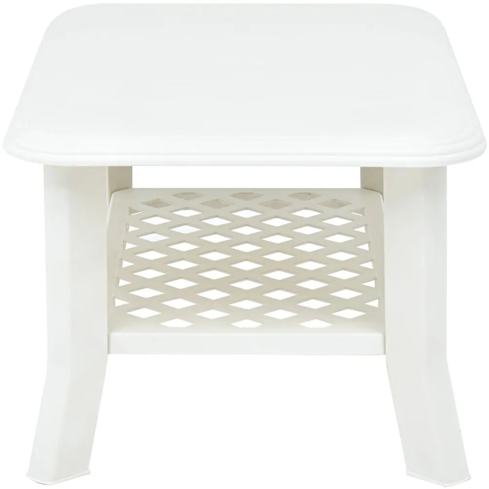 Mesa de centro 90x60x46 cm plástico branco