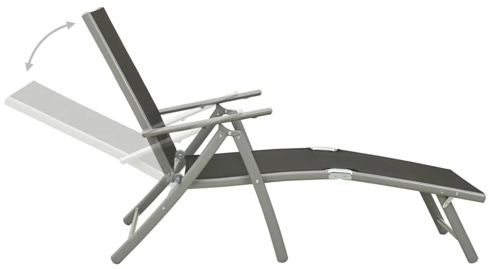 9 pcs conjunto lounge de jardim preto e prateado