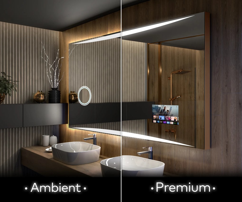 Espelho com iluminação LED L78 para casa de banho