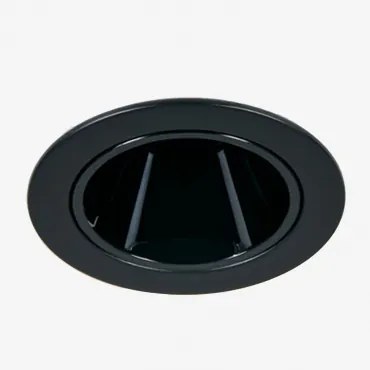 Downlight Led Embutido Com Moldura Redonda Ø5 Cm Para Exterior Em Alumínio Luisiana Branco Cálido 2700k & Preto & 3 W & 38º - Sklum