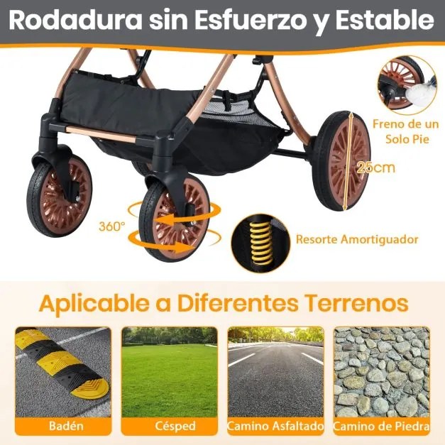 Carrinho para animais de estimação 3 em 1 dobrável com transportadora removível, sombra solar e almofada removível preta