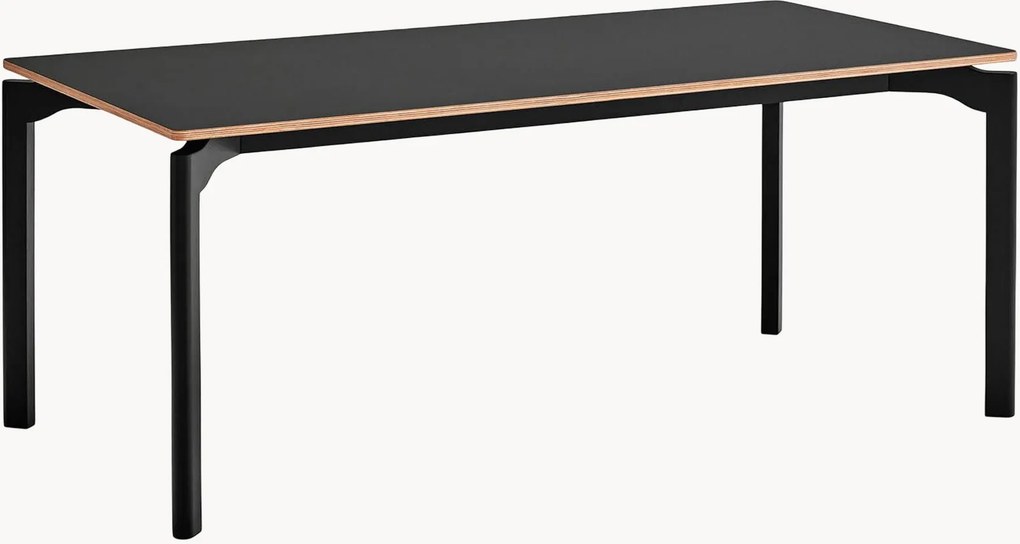 Mesa de jantar com pernas em madeira de seringueira Nicola