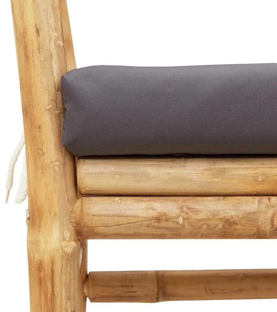 Banco de Jardim vidaXL com Almofada de 110 cm em Bambu