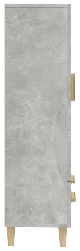 Armário alto 70x31x115 cm madeira processada cinza cimento