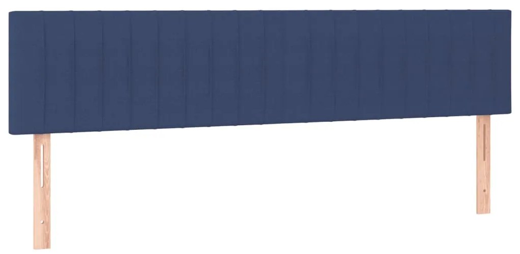Cama boxspring com colchão 120x190 cm tecido azul