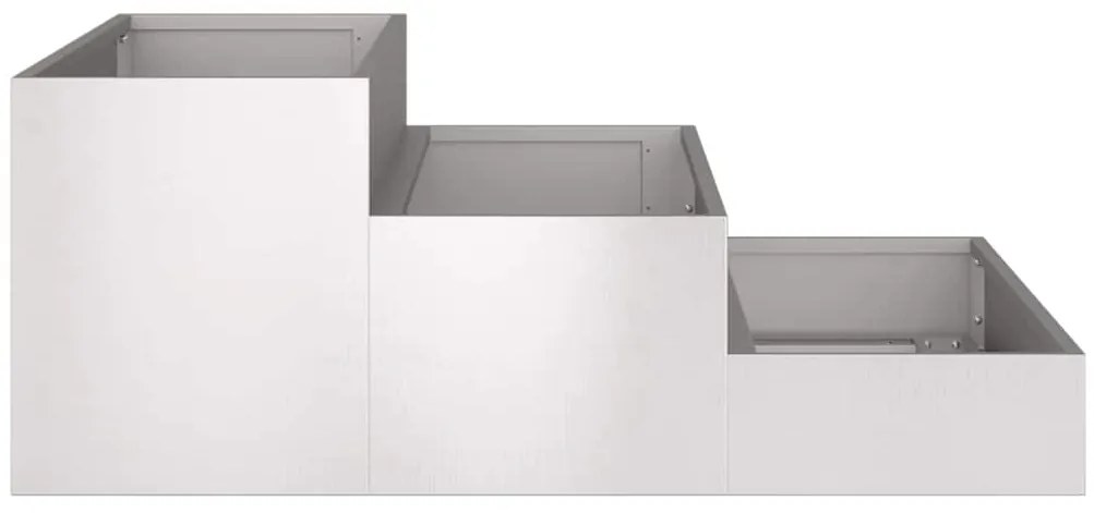 Vaso de Jardim 3 Andares 90x90x35 cm Aço Inoxidável