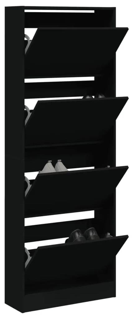 Sapateira 60x21x163,5 cm derivados de madeira preto