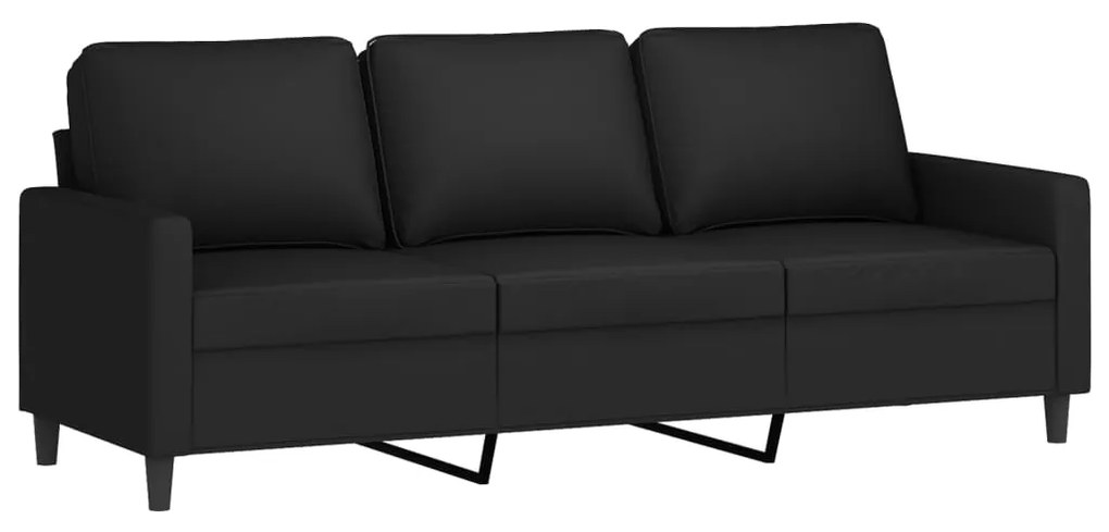 Sofá Hope Chaise Longue -  Com Apóio de Pés - Cor Preto - Em Veludo -