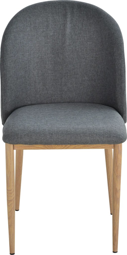 Conjunto de 2 Cadeiras de Jantar (MESA NÃO INCLUIDA), 50 x 58 x 85 cm, Design Escandinavo, Cinzento