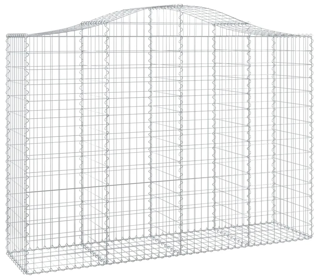 Cestos gabião arqueados 7pcs 200x50x140/160cm ferro galvanizado