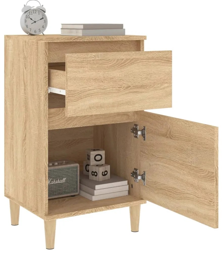 Mesas de cabeceira 2 pcs 40x35x70 cm cor carvalho sonoma