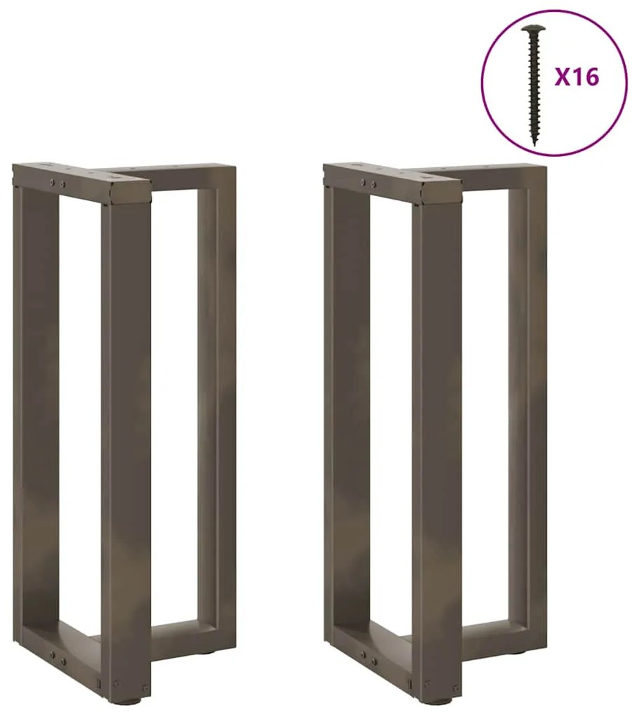 Pés de mesa de bar em forma de T, 2 peças, preto, 50x35x(90-91) cm, aç