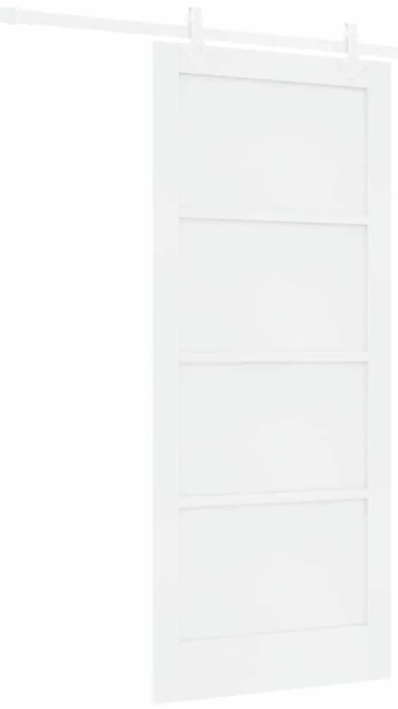 Porta Deslizante vidaXL com Conjunto de Ferragens Branca 86x198,5 cm M