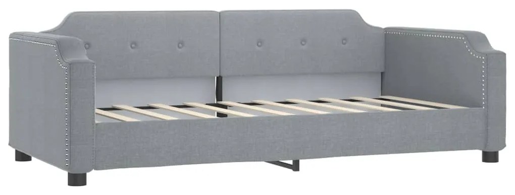 Sofá-cama c/ gavetão e gavetas 90x190 cm tecido cinzento-claro