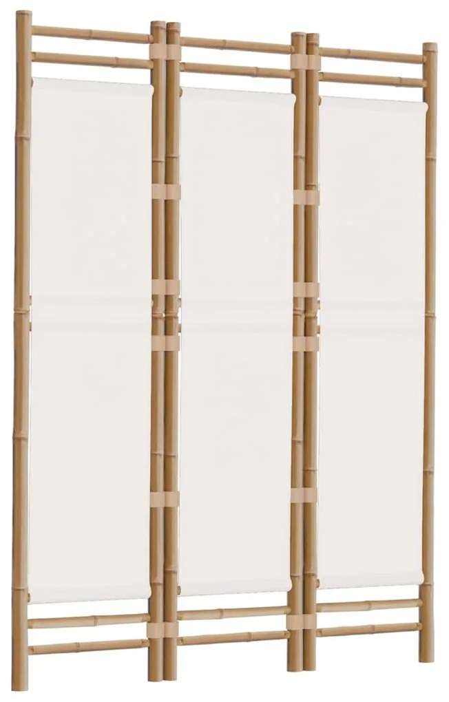 Divisória/biombo com 3 painéis dobráveis 120 cm bambu e lona