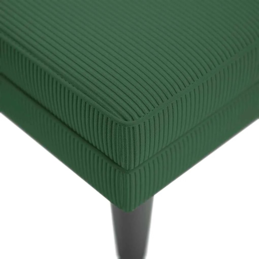 Chaise lounge com almofada tecido corduroy selva verde